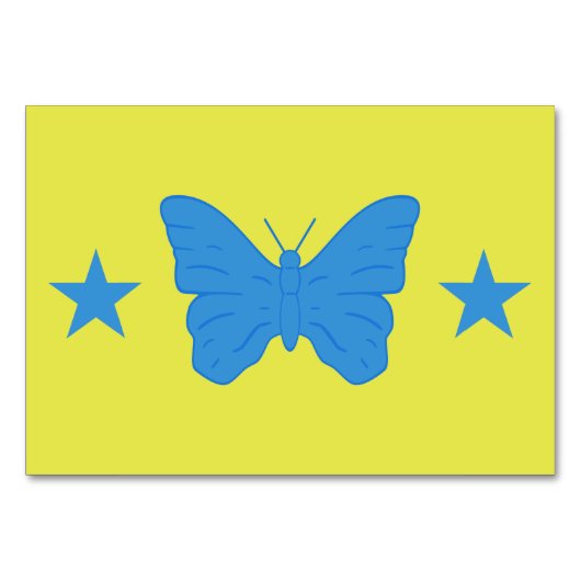 Patriotische Tischkarte mit Flagge des Bady-Bassit Tischnummer (Vorderseite)