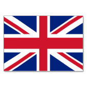 Patriotische Tischkarte mit Flagge des Vereinigten Tischnummer (Vorderseite)