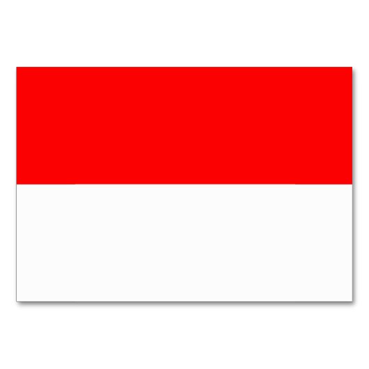 Patriotische Tischkarte mit Flagge Indonesiens Tischnummer (Rückseite)