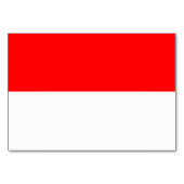 Patriotische Tischkarte mit Flagge Indonesiens Tischnummer (Vorderseite)