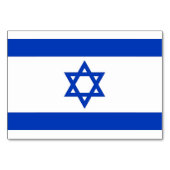Patriotische Tischkarte mit Flagge Israels Tischnummer (Vorderseite)