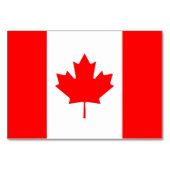 Patriotische Tischkarte mit Flagge Kanadas Tischnummer (Vorderseite)