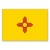 Patriotische Tischkarte mit Flagge New Mexico Tischnummer (Rückseite)