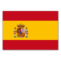Patriotische Tischkarte mit Flagge Spaniens