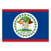 Patriotische Tischkarte mit Flagge von Belize Tischnummer (Vorderseite)