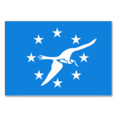 Patriotische Tischkarte mit Flagge von Corpus Chri Tischnummer (Rückseite)