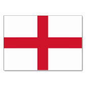 Patriotische Tischkarte mit Flagge von England Tischnummer (Rückseite)