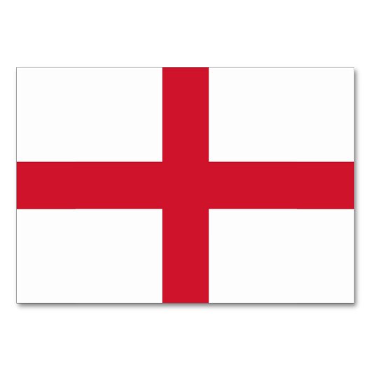 Patriotische Tischkarte mit Flagge von England Tischnummer (Rückseite)