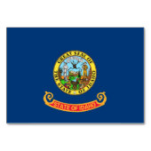 Patriotische Tischkarte mit Flagge von Idaho Tischnummer (Rückseite)