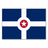 Patriotische Tischkarte mit Flagge von Indianapoli Tischnummer (Rückseite)