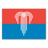 Patriotische Tischkarte mit Flagge von Kansas City Tischnummer (Rückseite)