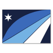 Patriotische Tischkarte mit Flagge von Kolumbien,  Tischnummer (Rückseite)