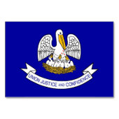 Patriotische Tischkarte mit Flagge von Louisiana Tischnummer (Vorderseite)