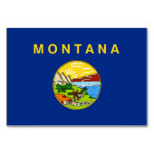 Patriotische Tischkarte mit Flagge von Montana Tischnummer (Vorderseite)