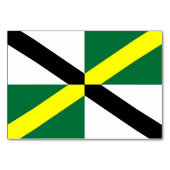 Patriotische Tischkarte mit Flagge von Monterey Tischnummer (Vorderseite)