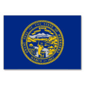 Patriotische Tischkarte mit Flagge von Nebraska Tischnummer (Vorderseite)