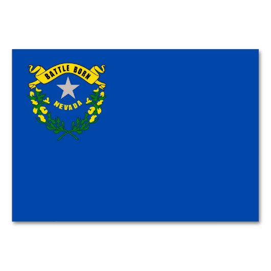 Patriotische Tischkarte mit Flagge von Nevada Tischnummer (Rückseite)