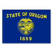 Patriotische Tischkarte mit Flagge von Oregon Tischnummer (Vorderseite)