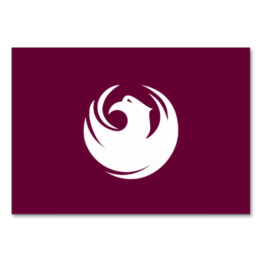 Patriotische Tischkarte mit Flagge von Phoenix Sta Tischnummer (Vorderseite)