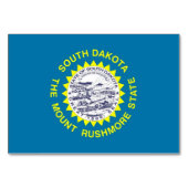 Patriotische Tischkarte mit Flagge von South Dakot Tischnummer (Vorderseite)