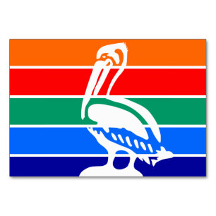 Patriotische Tischkarte mit Flagge von St. Petersb Tischnummer