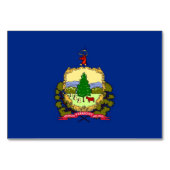 Patriotische Tischkarte mit Flagge von Vermont Tischnummer (Vorderseite)