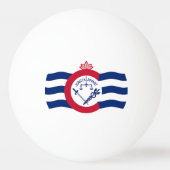 Patriotische Tischtennisball mit Flagge von Cincin (Rückseite)
