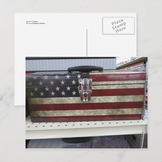 Patriotische Toolbox Postkarte (Vorne/Hinten)
