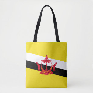 Patriotische Tragetasche mit der Flagge von Brunei Tasche