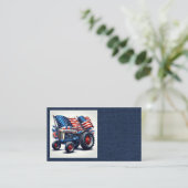 Patriotische Traktoren-Visitenkarten Visitenkarte (Stehend Vorderseite)