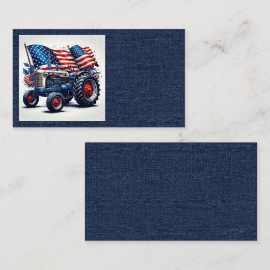Patriotische Traktoren-Visitenkarten Visitenkarte (Vorne/Hinten)