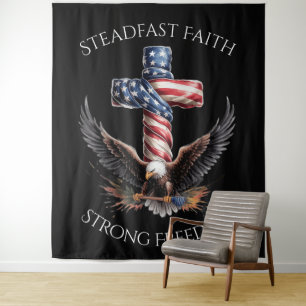 Patriotische Treue und Freiheit Adler Kunstwerk Wandteppich