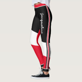 Patriotische Trinidad und Tobago Farben mit Namen Leggings