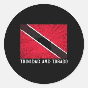 Patriotische Trinidad und Tobago-Flagge in Not Tri Runder Aufkleber