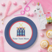 Patriotische Trommelplatte Pappteller (Party)