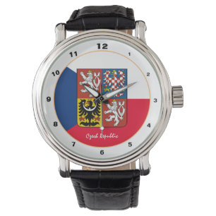 Patriotische tschechische Flaggenwache, tschechisc Armbanduhr