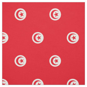 Patriotische tunesische Flagge Stoff