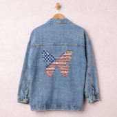 Patriotische U.S. Flagge Women's Denim Jacket Jeansjacke (Hangar)