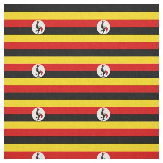 Patriotische Uganda-Flagge Stoff (Muster)