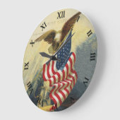 Patriotische Uhr - Adler und Flagge (Winkel)