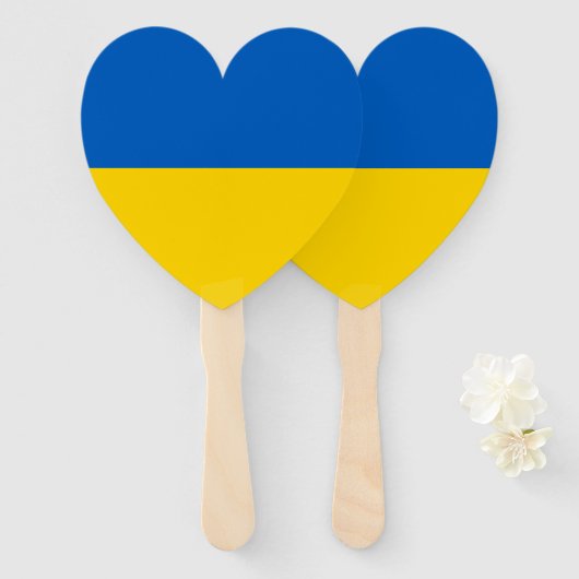 Patriotische Ukraine-Flagge Fächer (Vorne und Hinten)