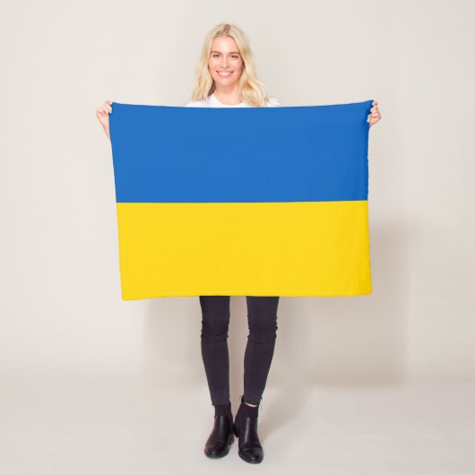 Patriotische Ukraine-Flagge Fleecedecke (Beispiel)