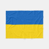 Patriotische Ukraine-Flagge Fleecedecke (Vorderseite (Horizontal))