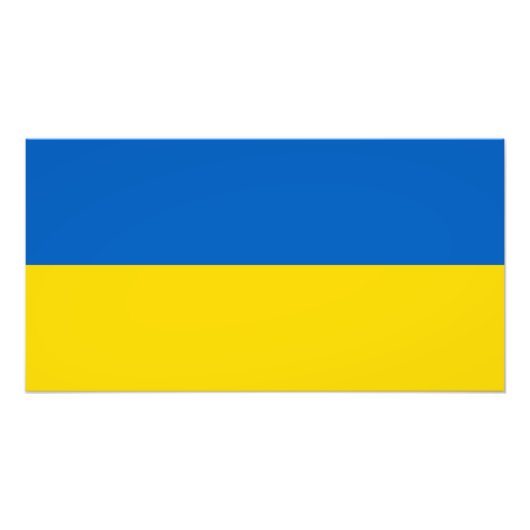 Patriotische Ukraine-Flagge Fotodruck (Vorne)