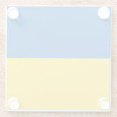 Patriotische Ukraine-Flagge Glasuntersetzer (Rückseite)