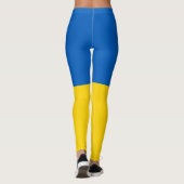 Patriotische Ukraine-Flagge Leggings (Rückseite)