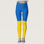 Patriotische Ukraine-Flagge Leggings (Vorderseite)