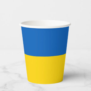 Patriotische Ukraine-Flagge-Papierbecher Pappbecher