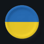 Patriotische Ukraine-Flagge Pappteller<br><div class="desc">Patriotische Flagge der Ukraine.</div>