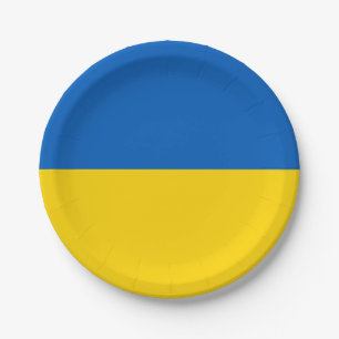 Patriotische Ukraine-Flagge Pappteller